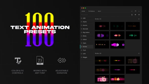100 Text Presets for Premiere Pro（783433）-技能树